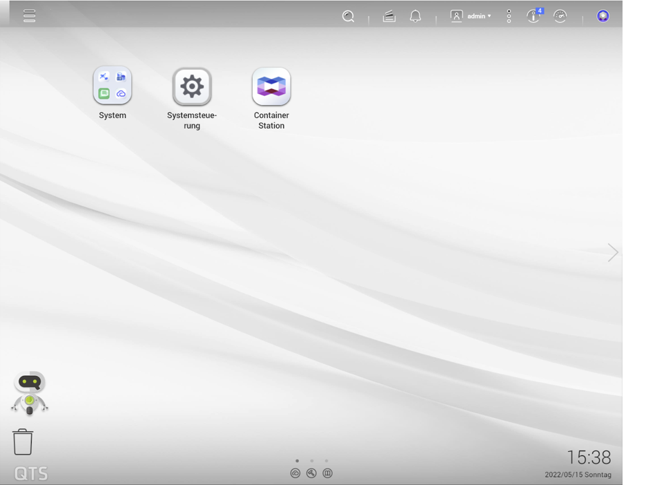 QNAP Start Screen